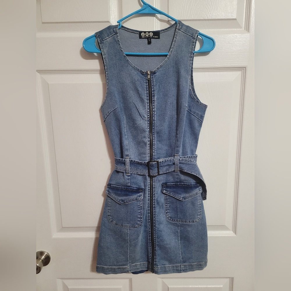 Denim Belted Dress